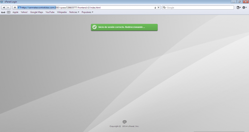 Acceso a cpanel en navegador Safari3