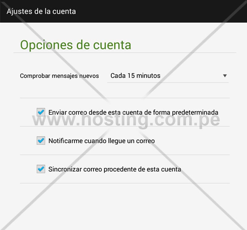 configurar correo web en android