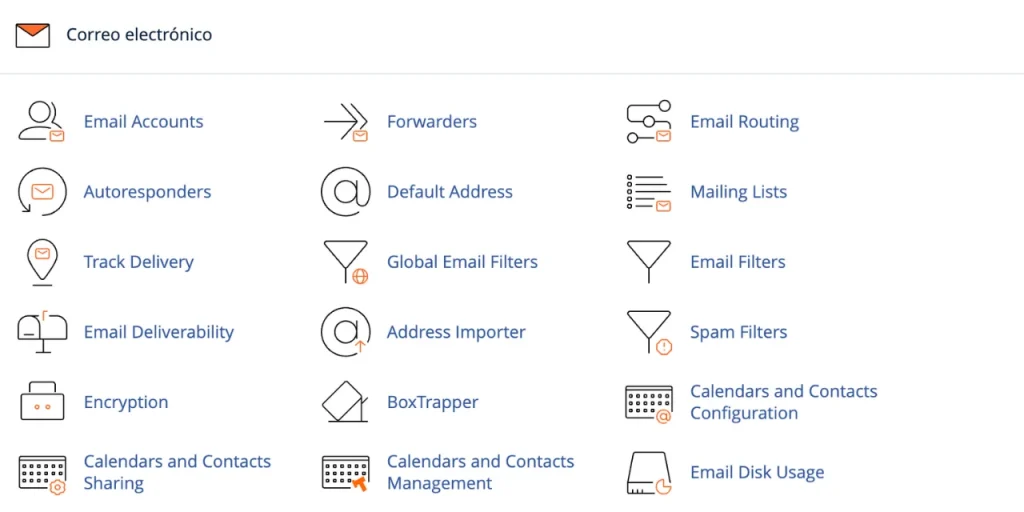 gestion de correos con cpanel