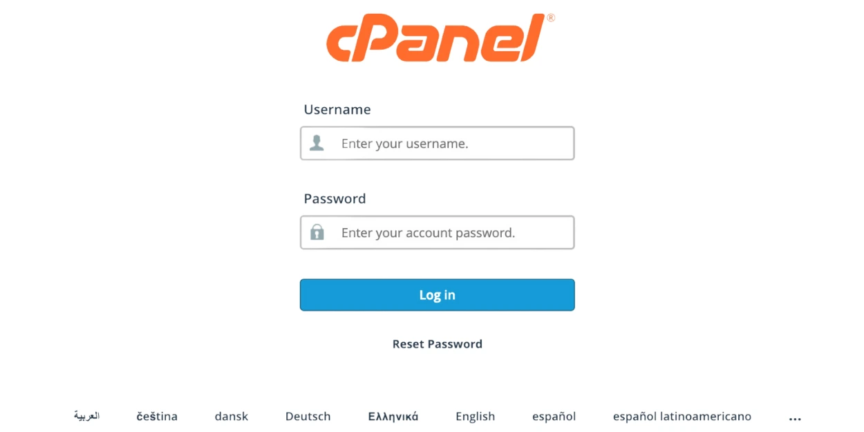 inciar sesion en cpanel