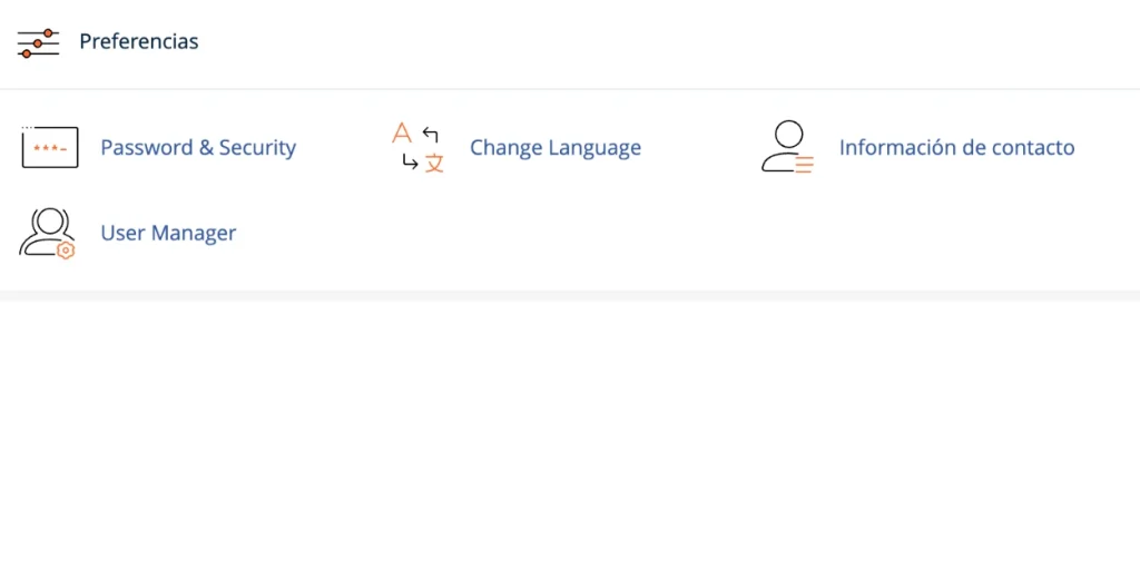 preferencias de cpanel